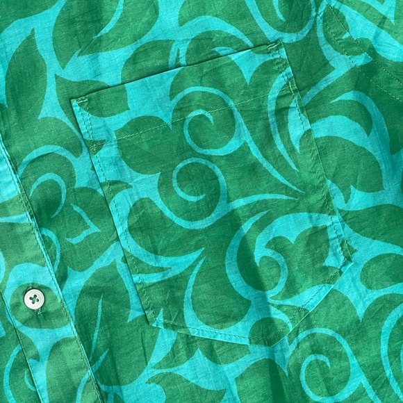 Sundance | Vibrant Floral Flip Cuff Cotton Button Down Blouse - Picture 6 of 7